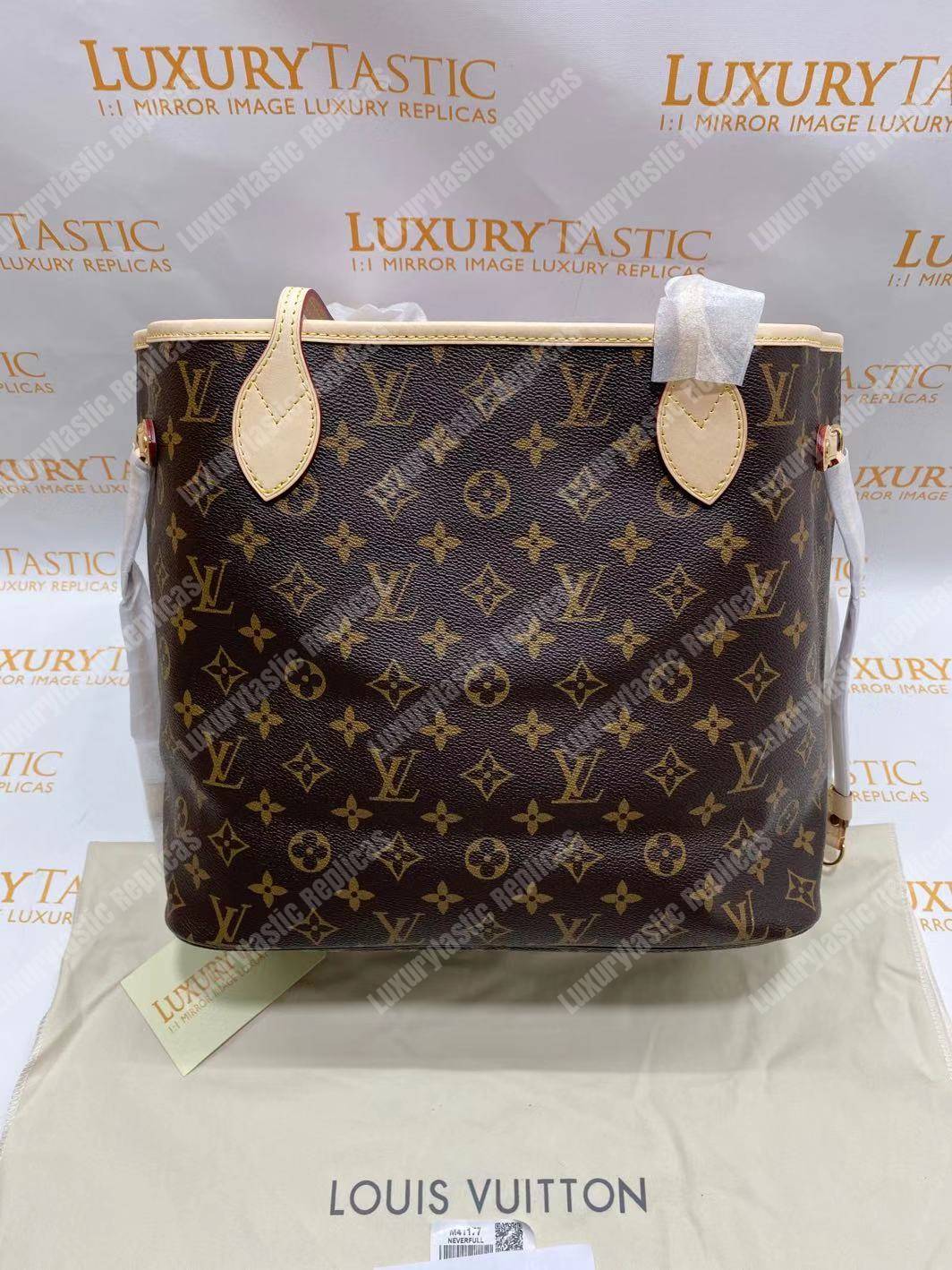 LV Neverfull MM Monogram Cherise