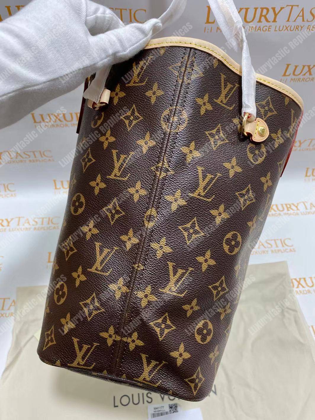 LV Neverfull MM Monogram Cherise