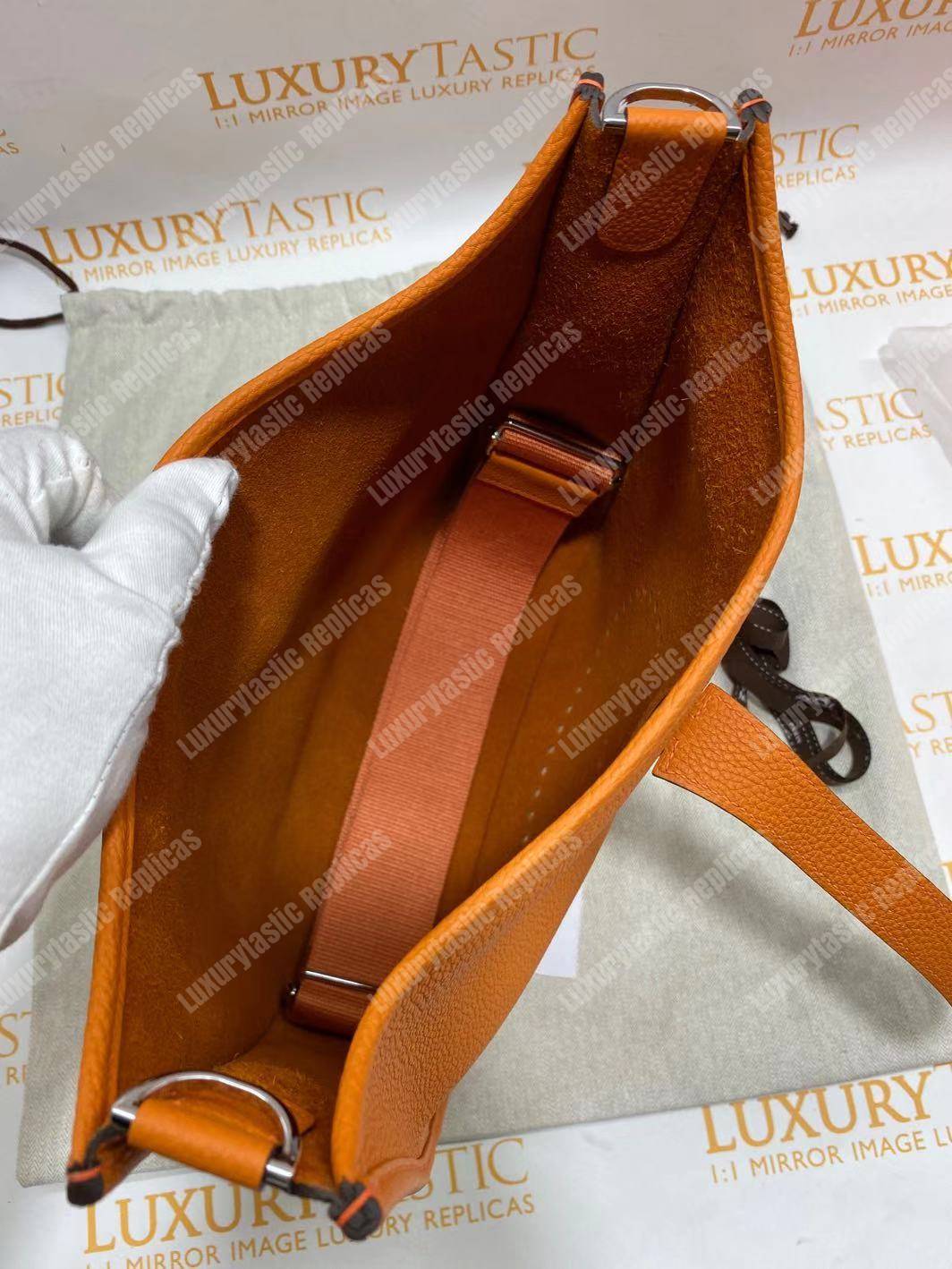 H**mes evelyne iii 29 clemence bag orange
