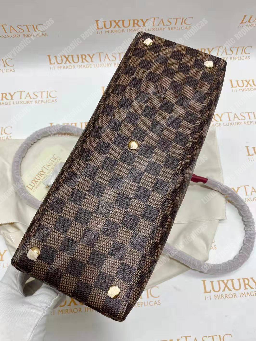 LV Riverside Damier Ebene Lie de Vin