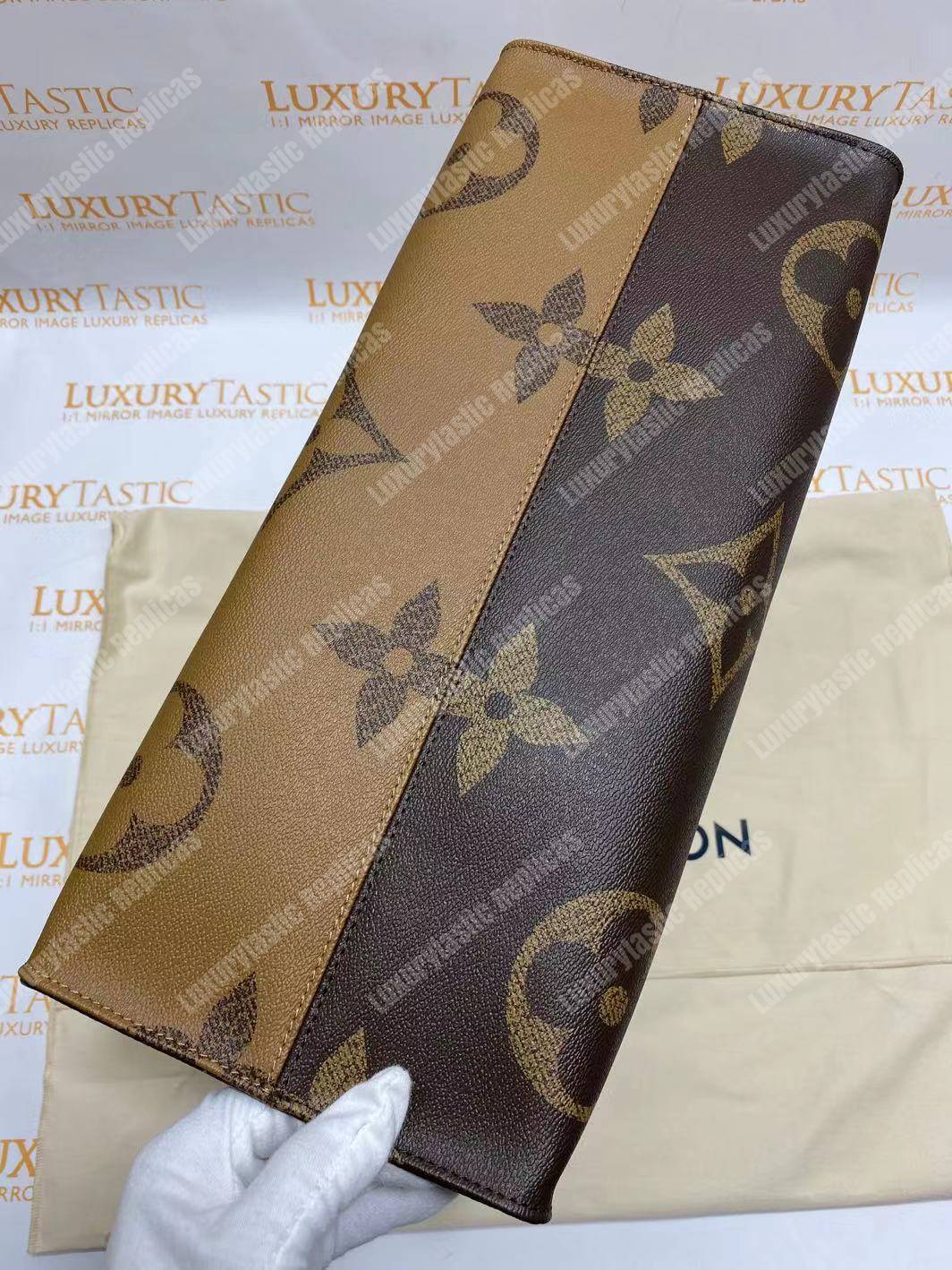 LV Onthego Monogram Canvas & Monogram Reverse Canvas GM