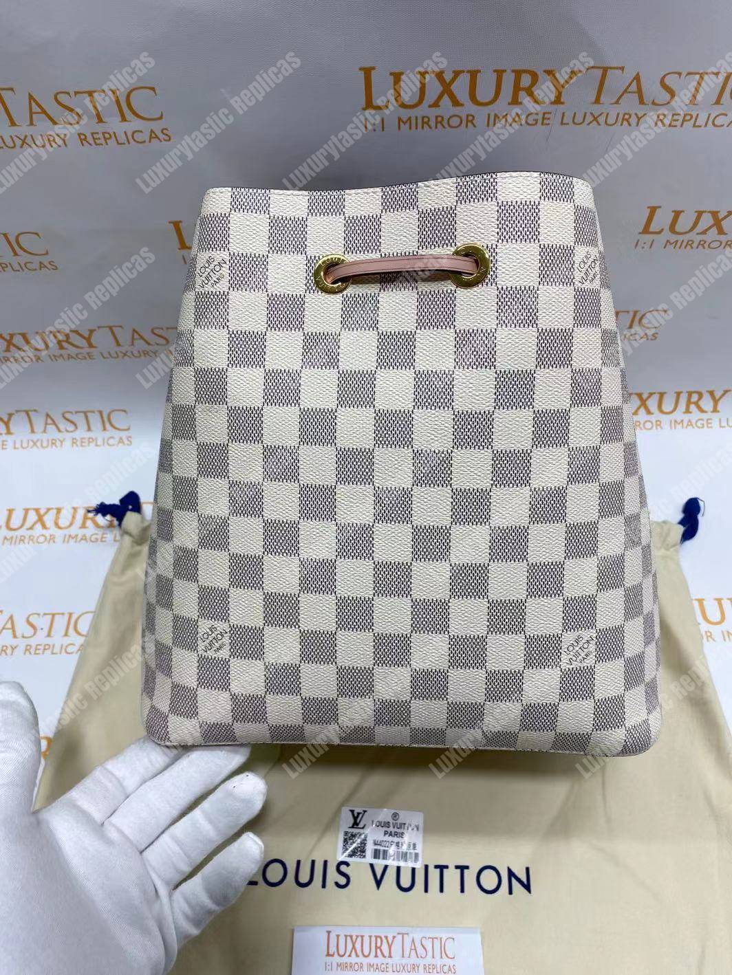 LV NéoNoé Damier Azur Canvas Eau de Rose Limited Edition