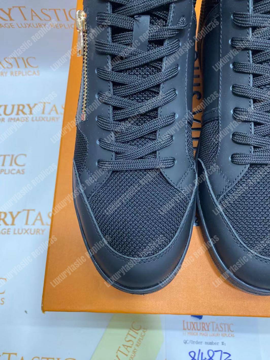 LV Rivoli Zip On The Side Sneaker Boot Black
