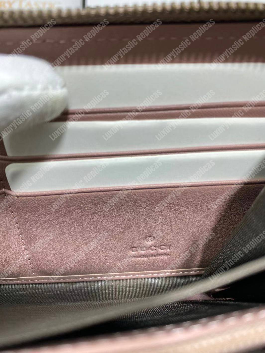 G*u*i gg marmont zip around wallet magnolia