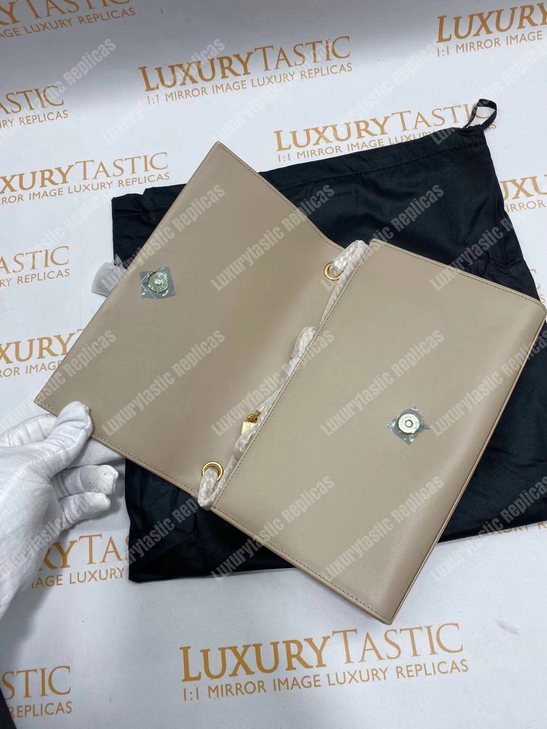 Saint Laurent Kate Medium With Tassel In Smooth Leather Powder
