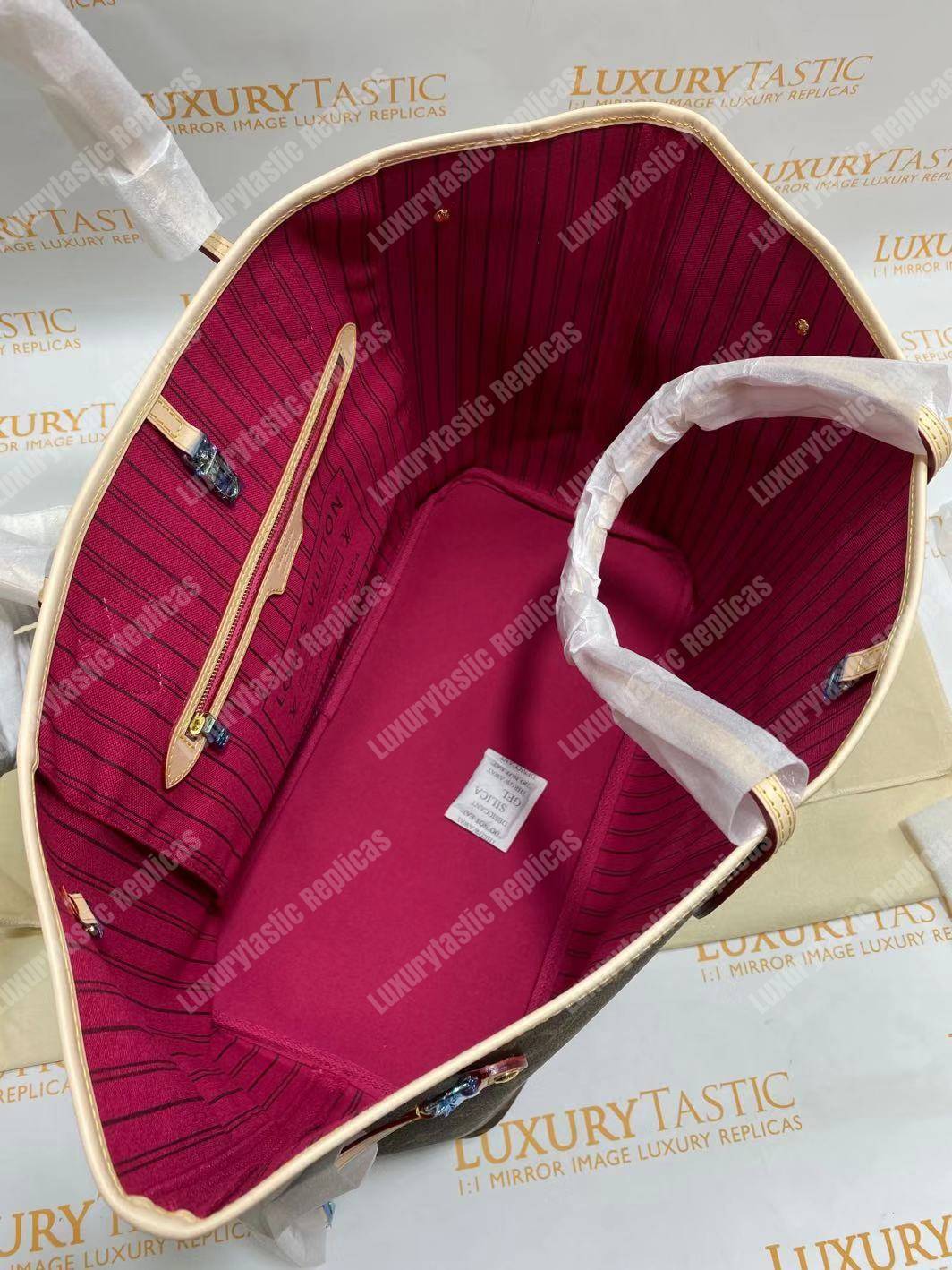 LV Neverfull GM Monogram Pivoine
