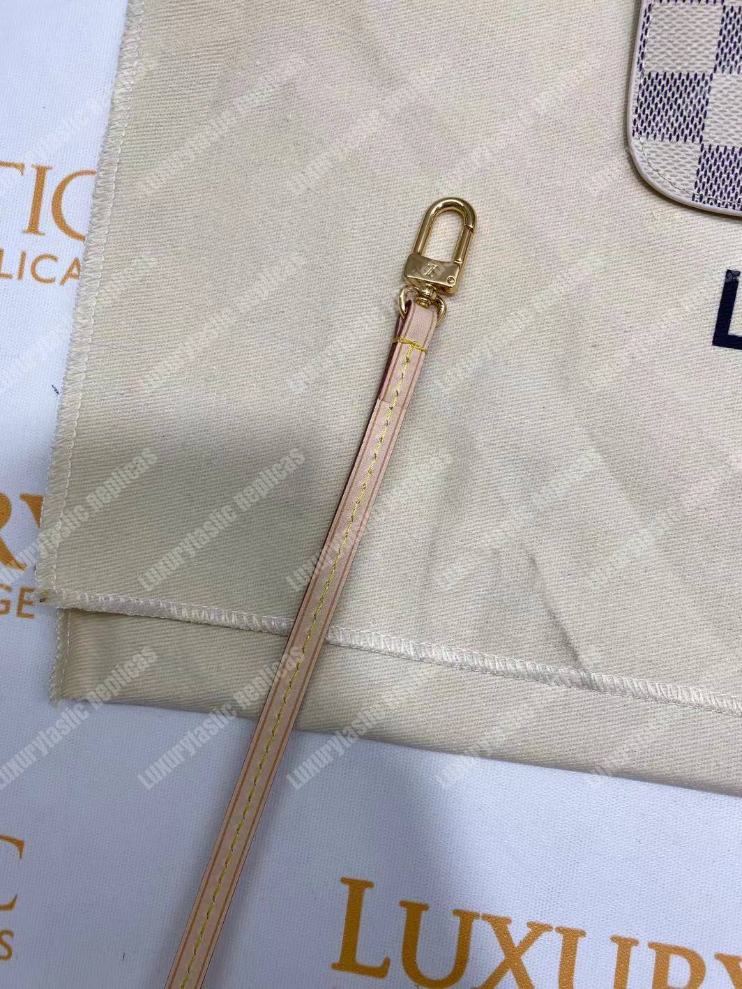LV Neverfull MM Damier Azur Rose Ballerine