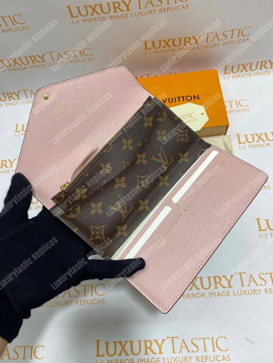 LV Joséphine Wallet Monogram Rose Ballerine
