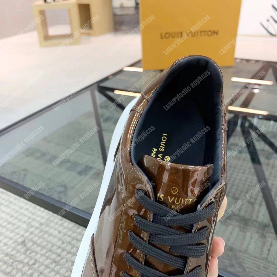 LV Beverly Hills Sneaker Glazed Leather Moka