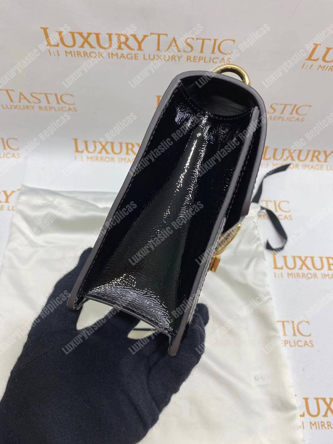 G*u*i sylvie velvet small shoulder bag black