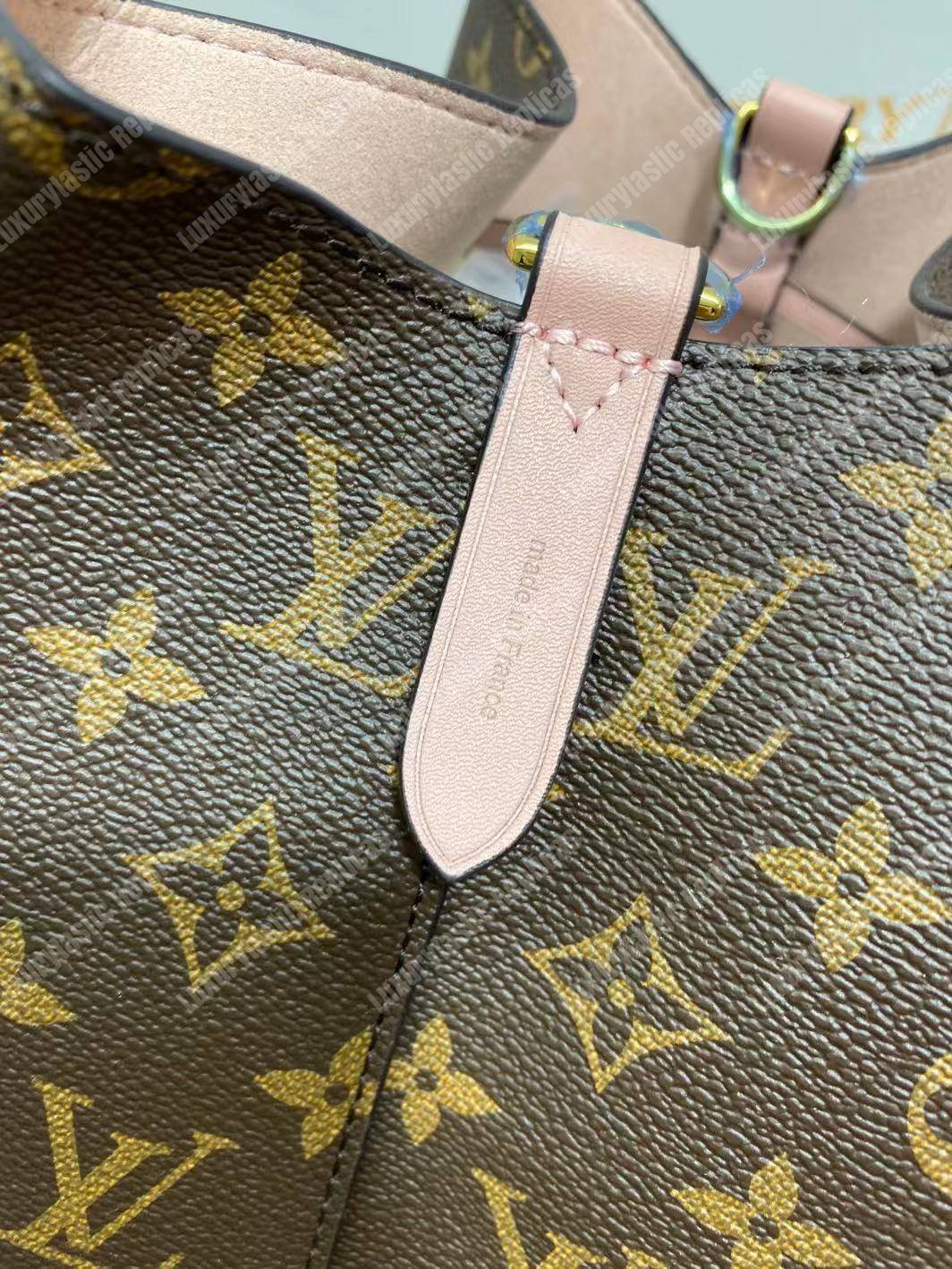 LV NéoNoé Monogram Bucket Bag Rose Ballerine