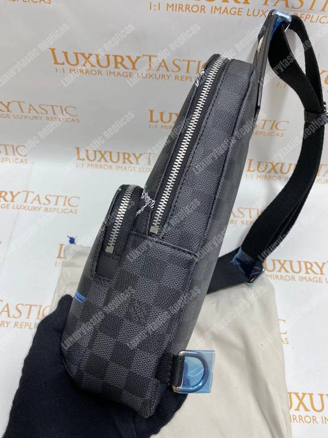 LV Avenue Sling Bag Damier Graphite Maps of the Renaissance