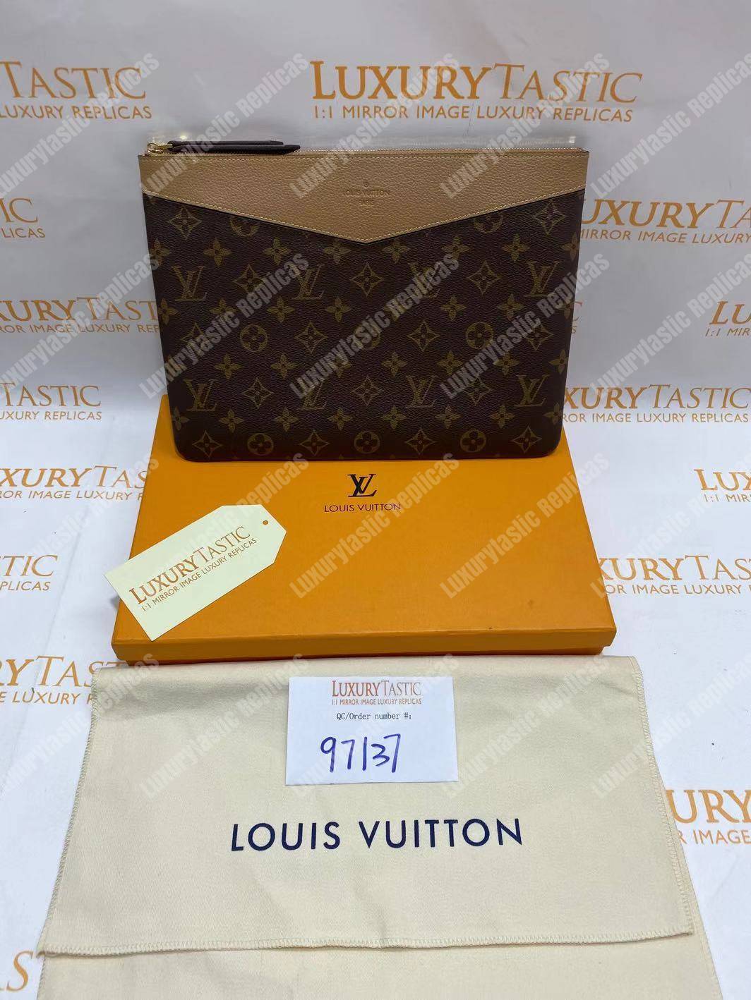 LV Daily Pouch Monogram Sesame