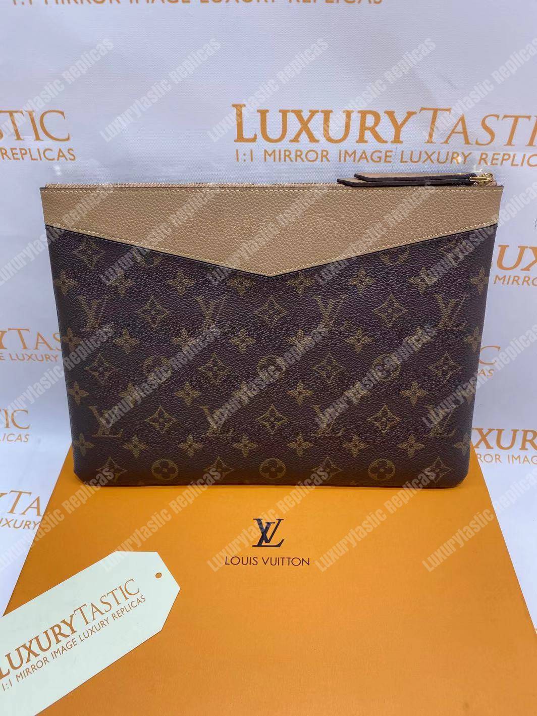 LV Daily Pouch Monogram Sesame
