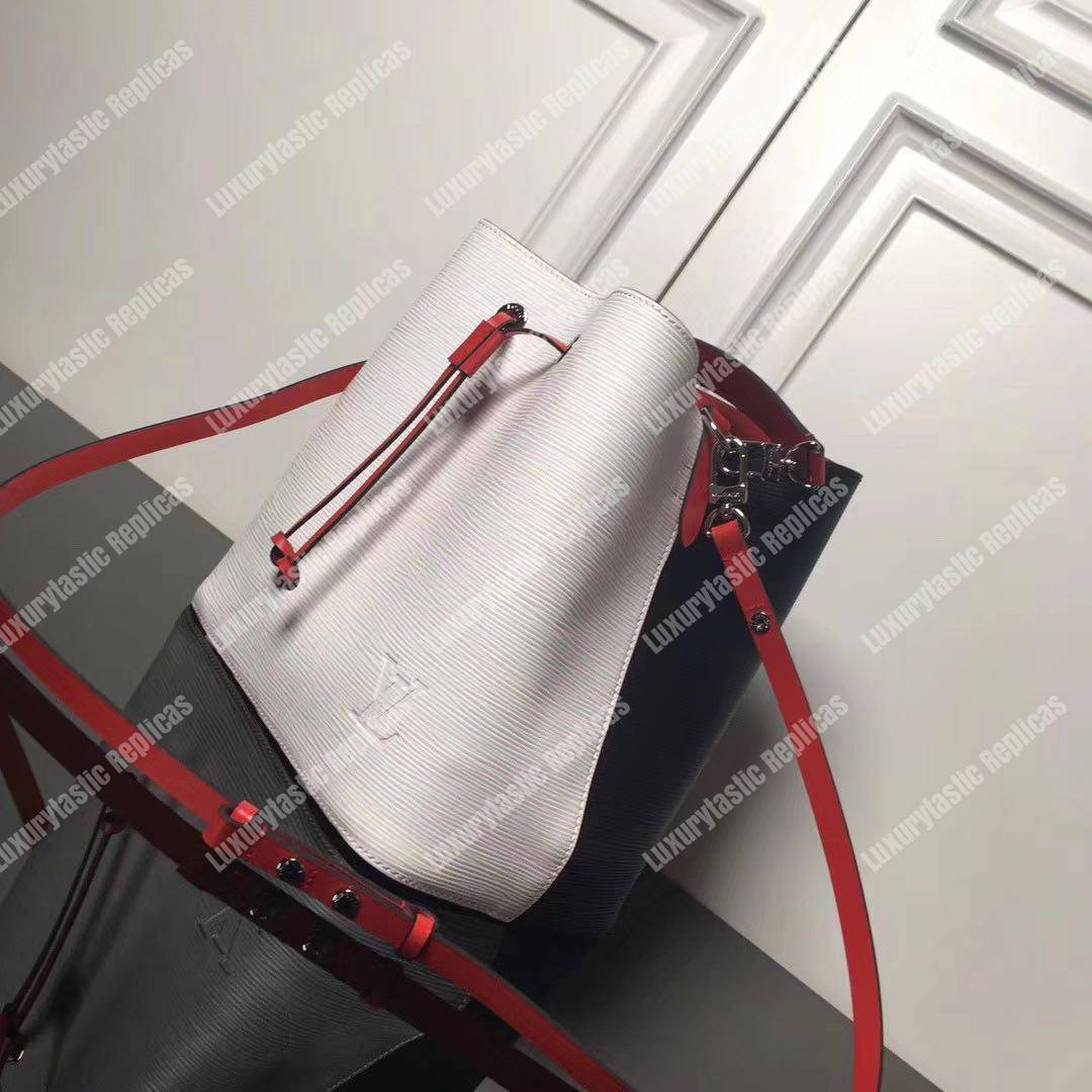 LV NéoNoé Bag Epi Leather White/Black