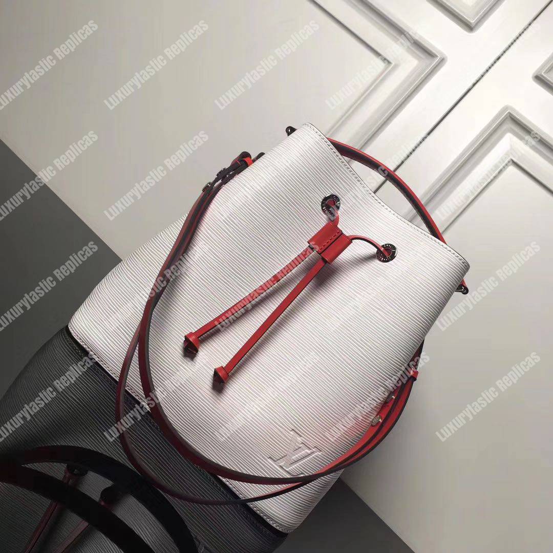 LV NéoNoé Bag Epi Leather White/Black