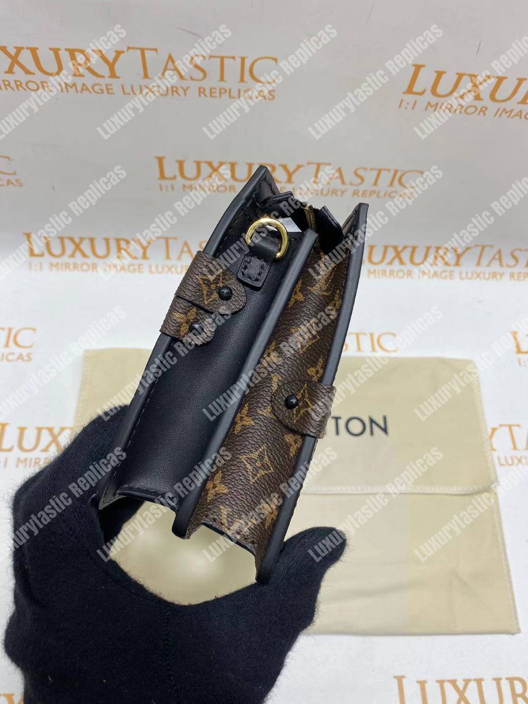 LV Trunk Clutch Monogram Reverse Canvas
