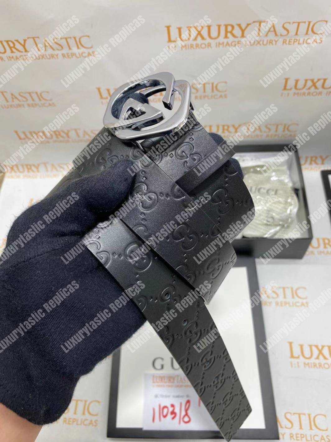 G*u*i signature leather belt