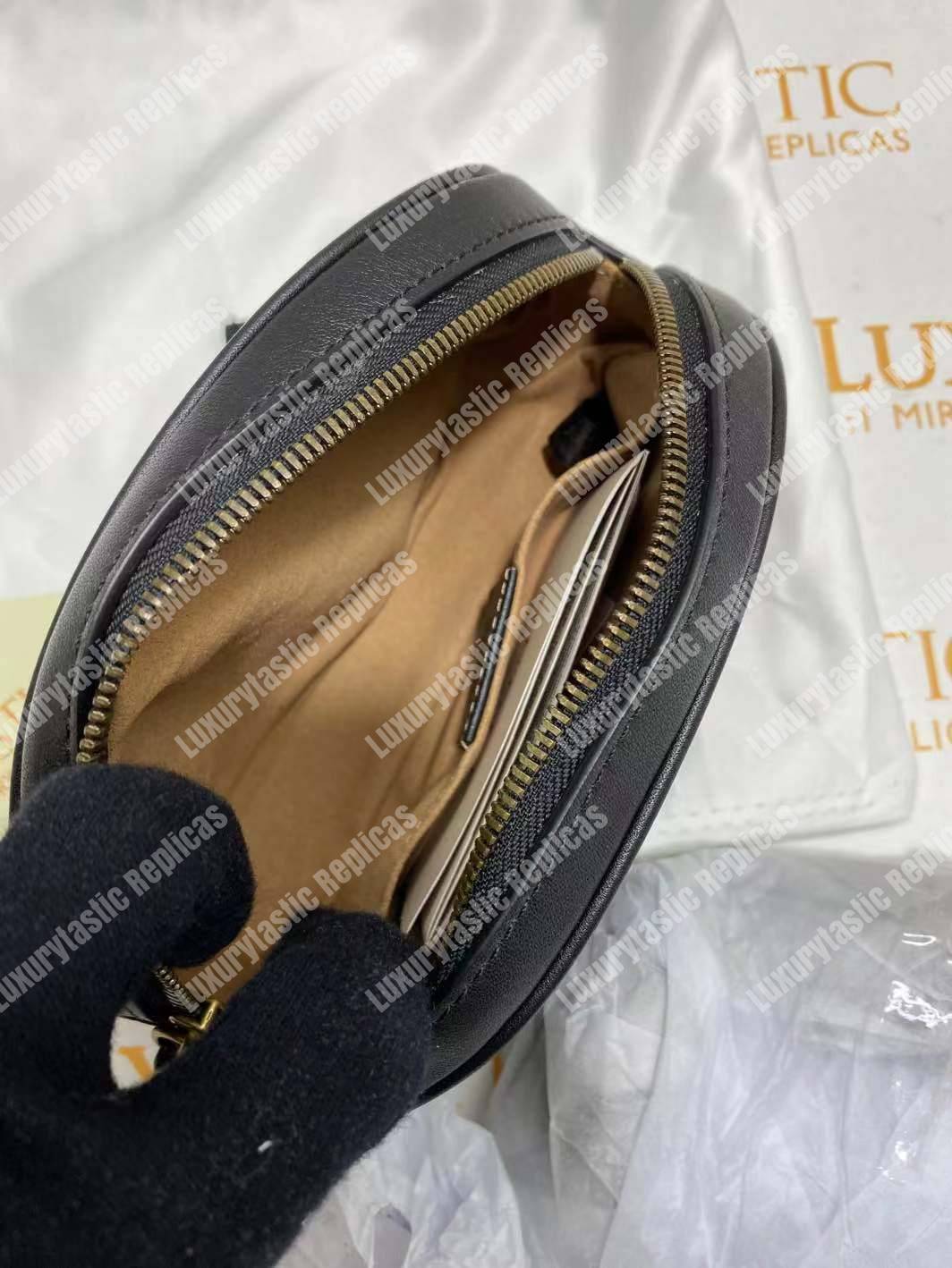 G*u*i gg marmont matelassé leather belt bag black