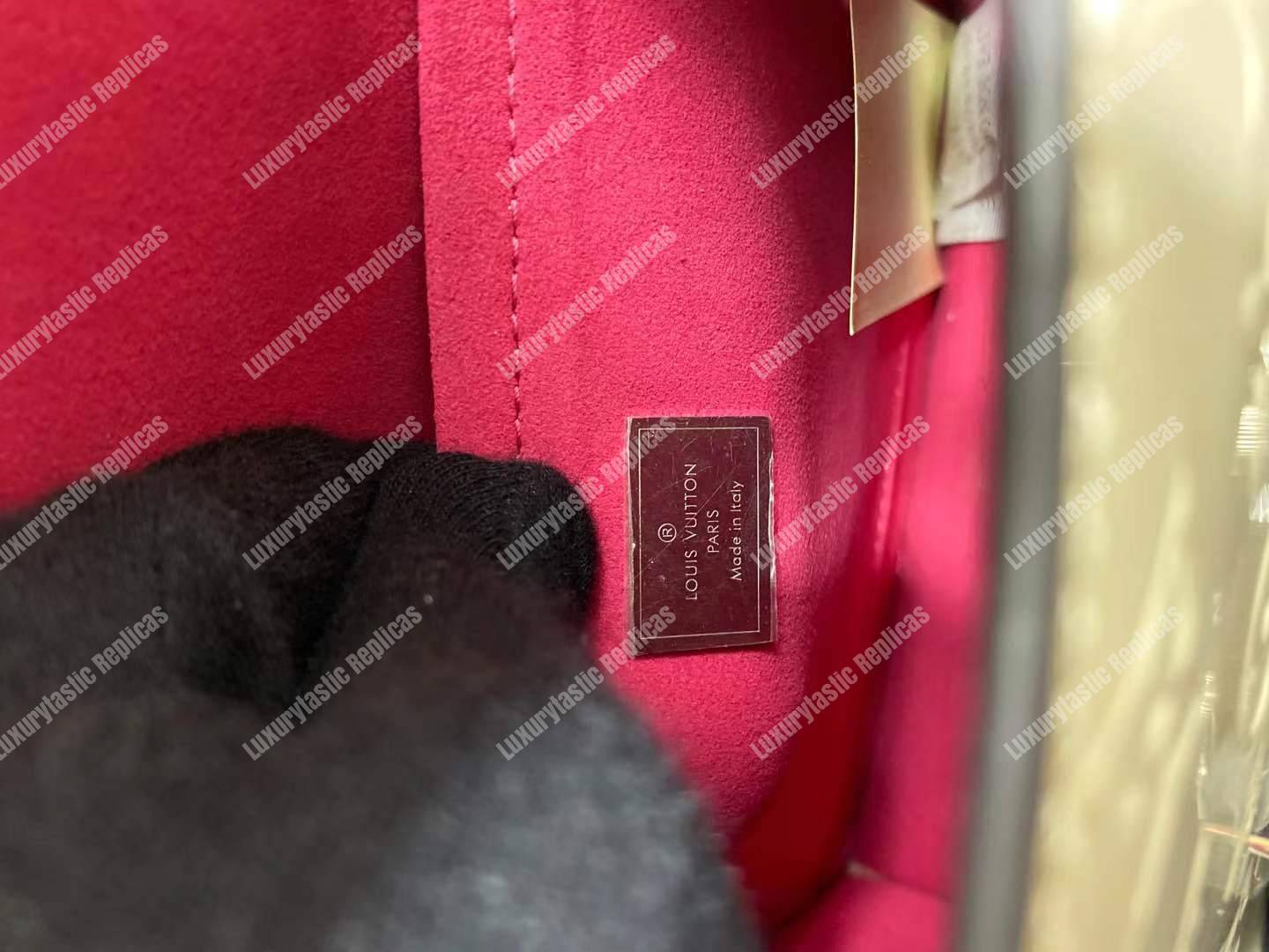 LV Spring Street Monogram Vernis Creme Beige