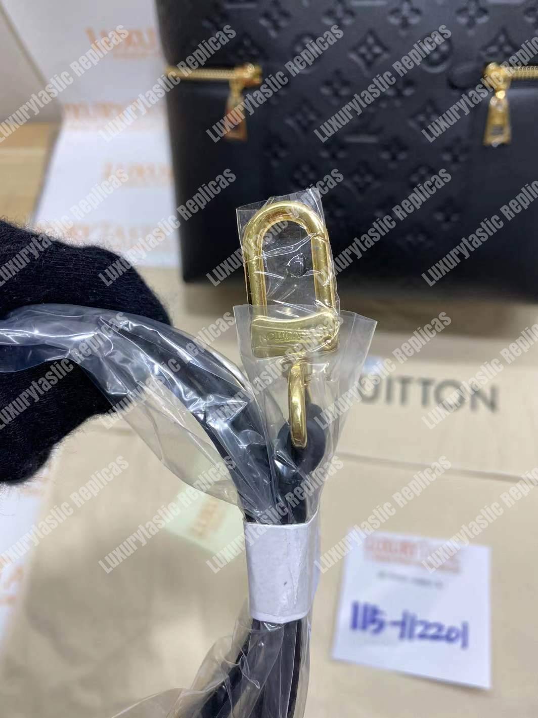 LV Melie Designer Monogram Leather Noir