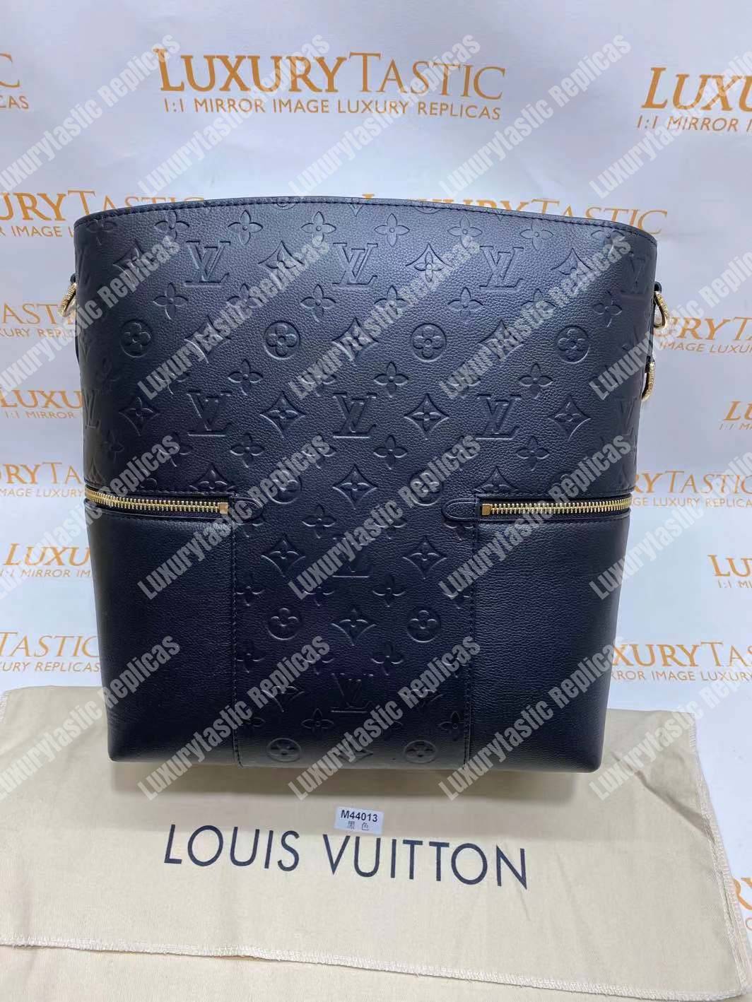 LV Melie Designer Monogram Leather Noir