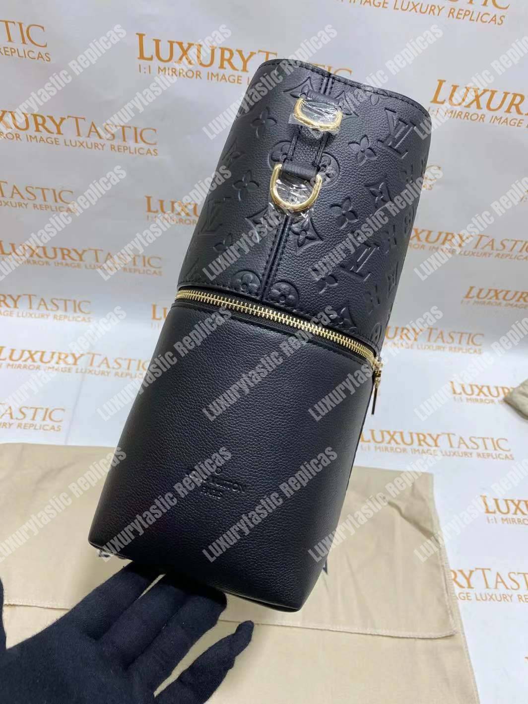 LV Melie Designer Monogram Leather Noir