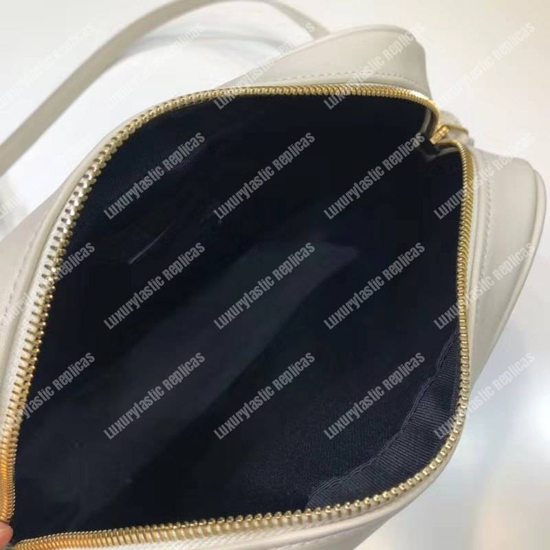 Saint Laurent Lou Camera Bag Matelasse Leather Blanc Vintage