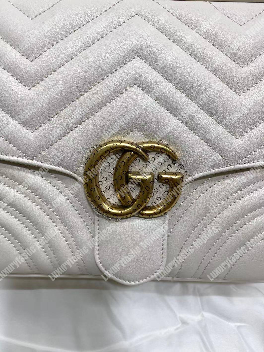 G*u*i gg marmont small shoulder bag white