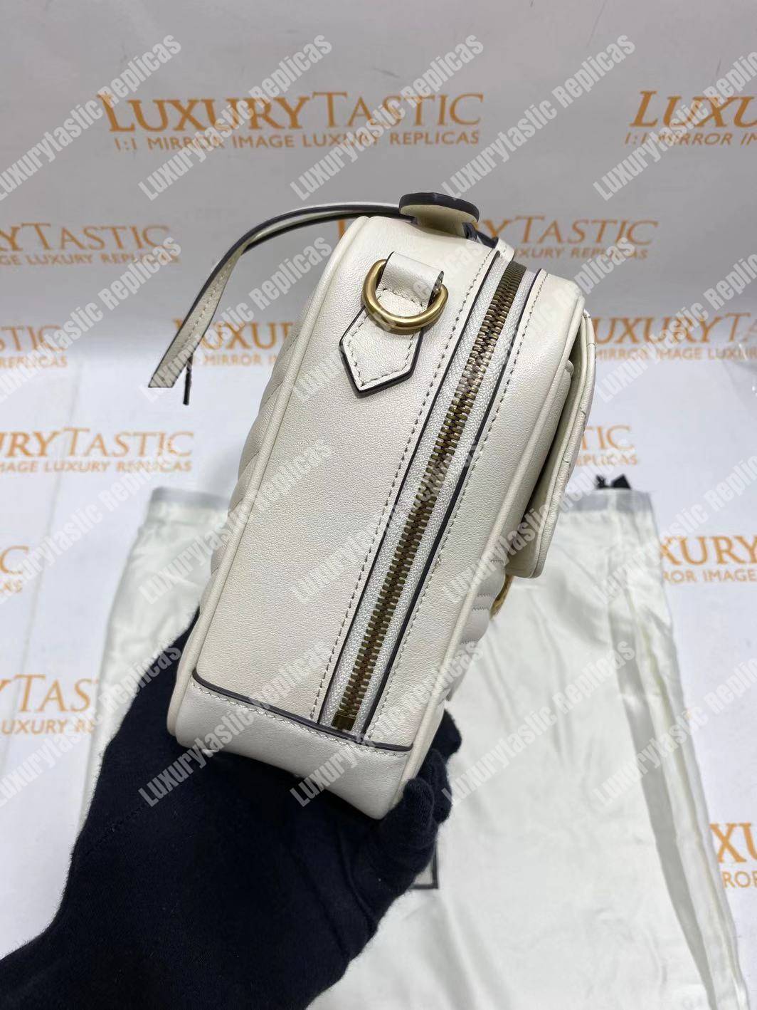 G*u*i gg marmont small shoulder bag white