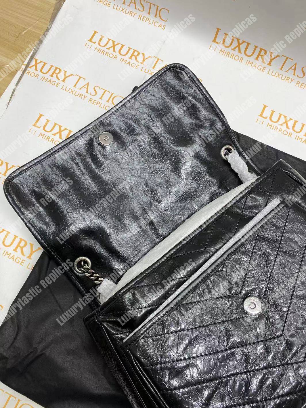Saint Laurent Niki Large In Vintage Leather Black
