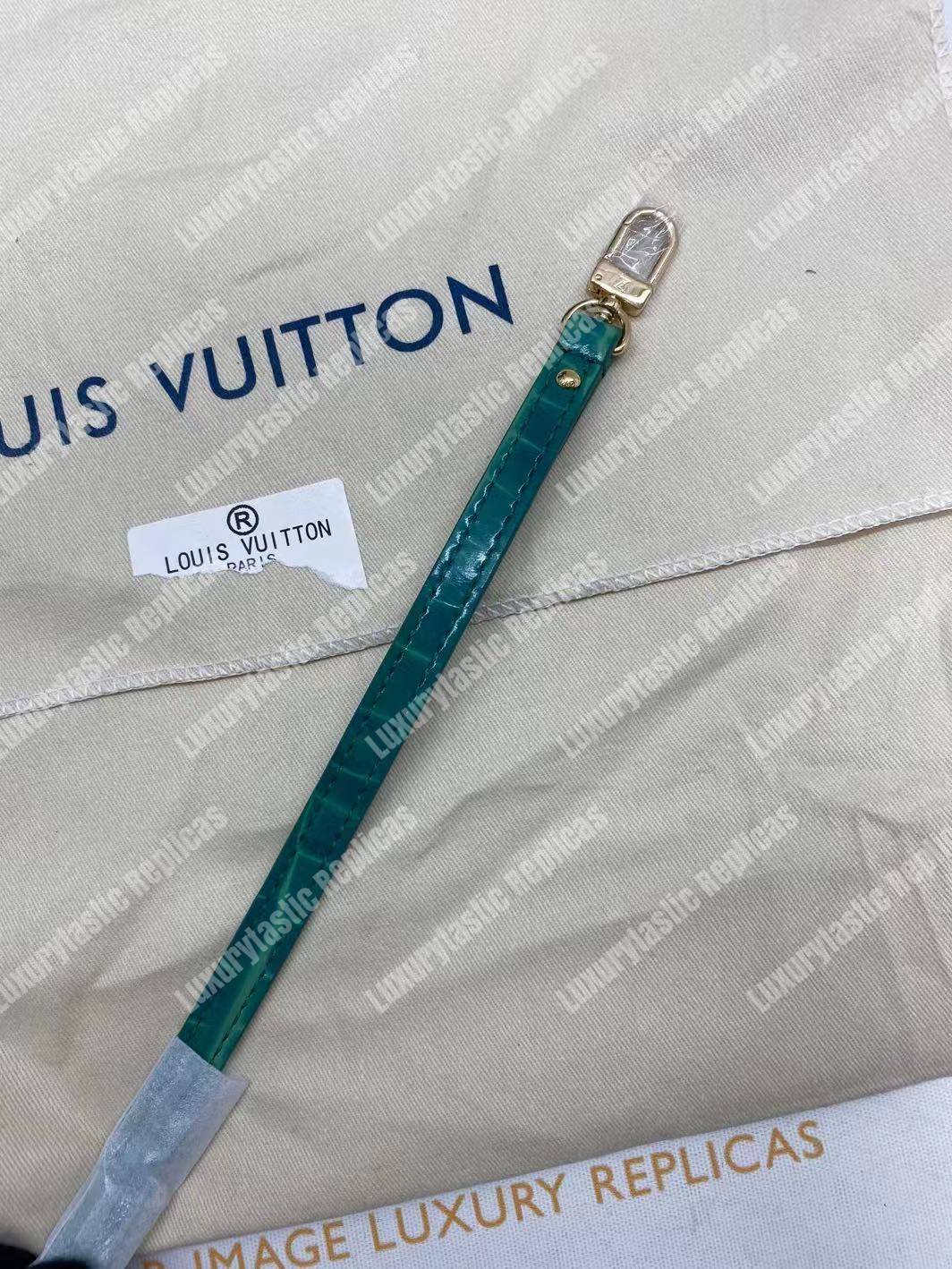 LV Alma BB Crocodilien Brillant Bleu Canard Blue