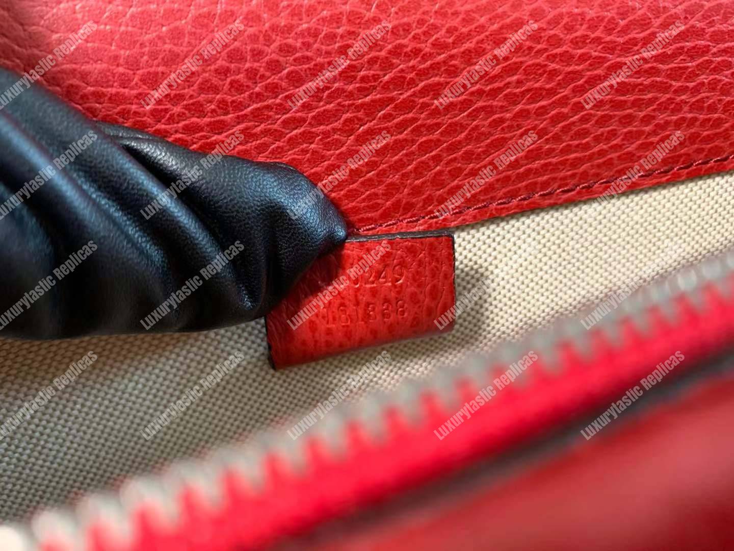 G*u*i dionysus small shoulder bag hibiscus red leather