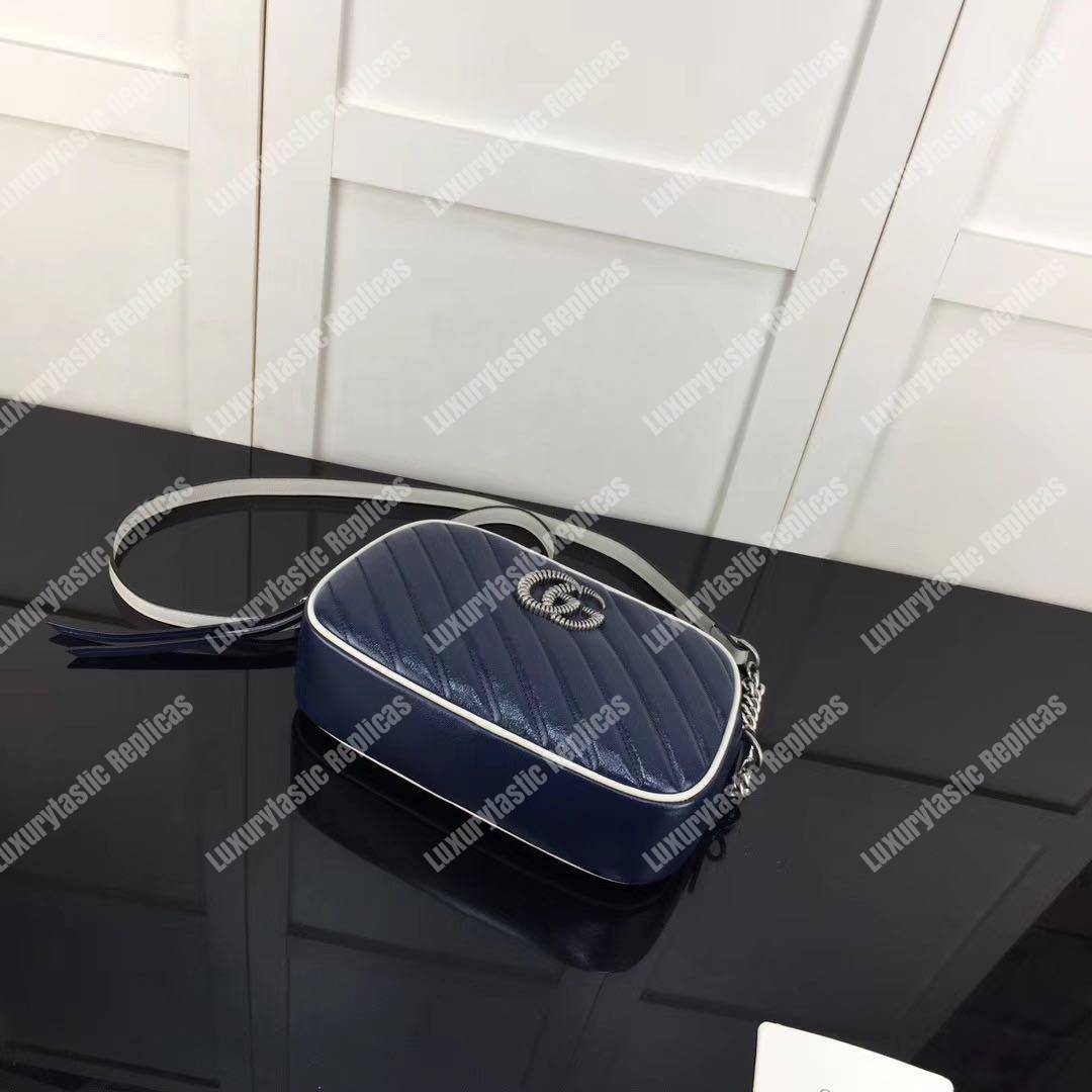 G*u*i gg marmont matelassé shoulder bag blue