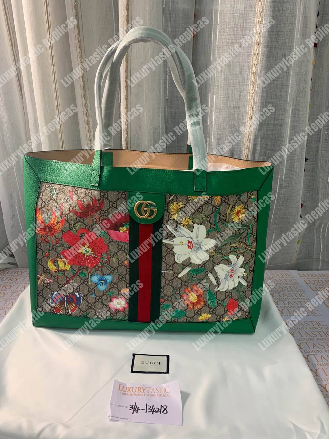 G*u*i ophidia gg flora medium tote green