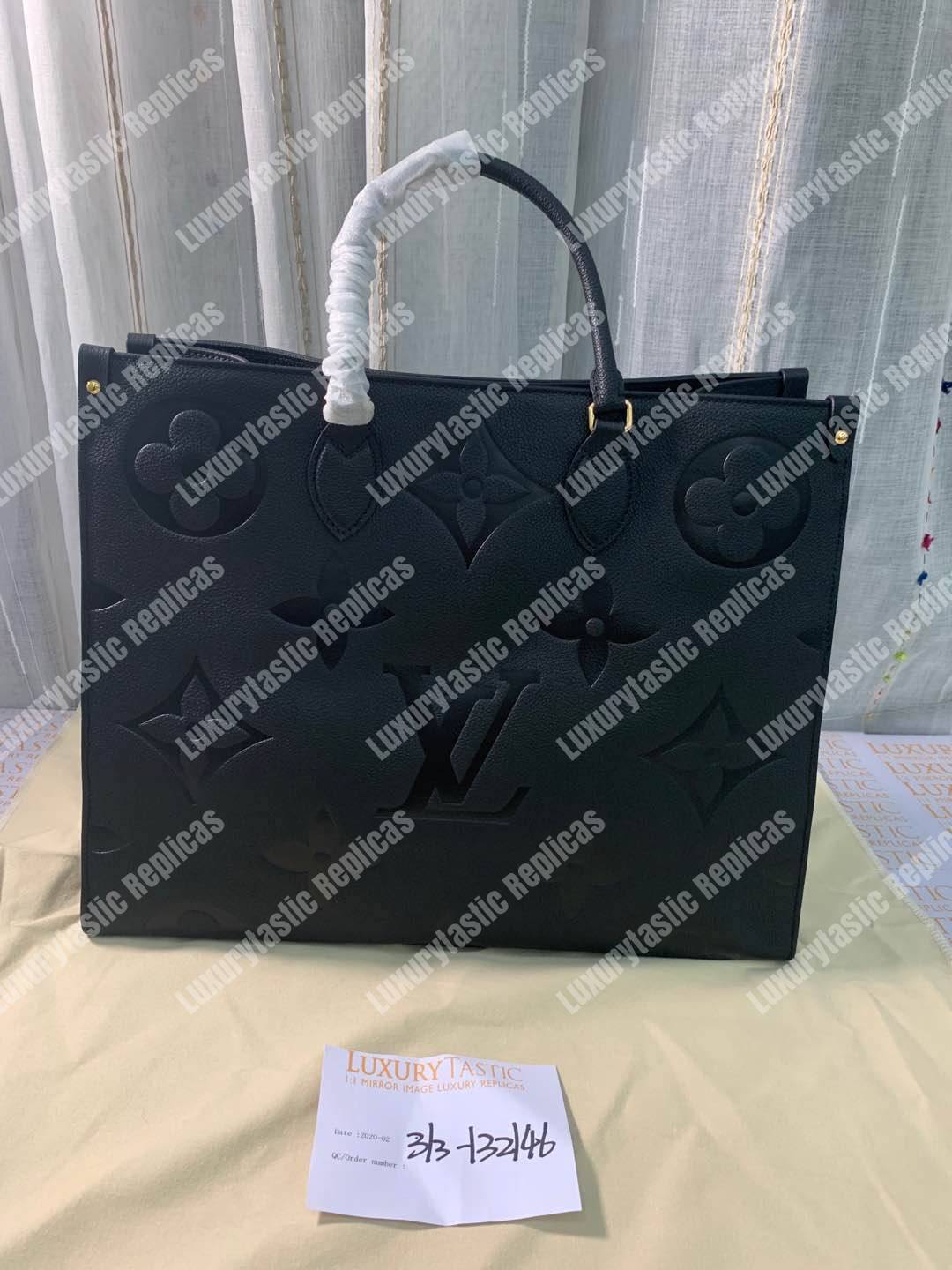 LV Onthego GM Monogram Empreinte Leather Noir