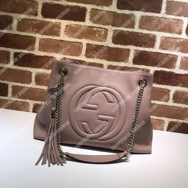 G*u*i soho shoulder bag chain strap medium neutral beige