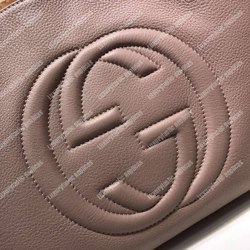G*u*i soho shoulder bag chain strap medium neutral beige