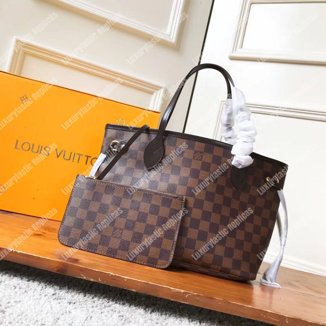 LV Neverfull PM Damier Ebene Cherise