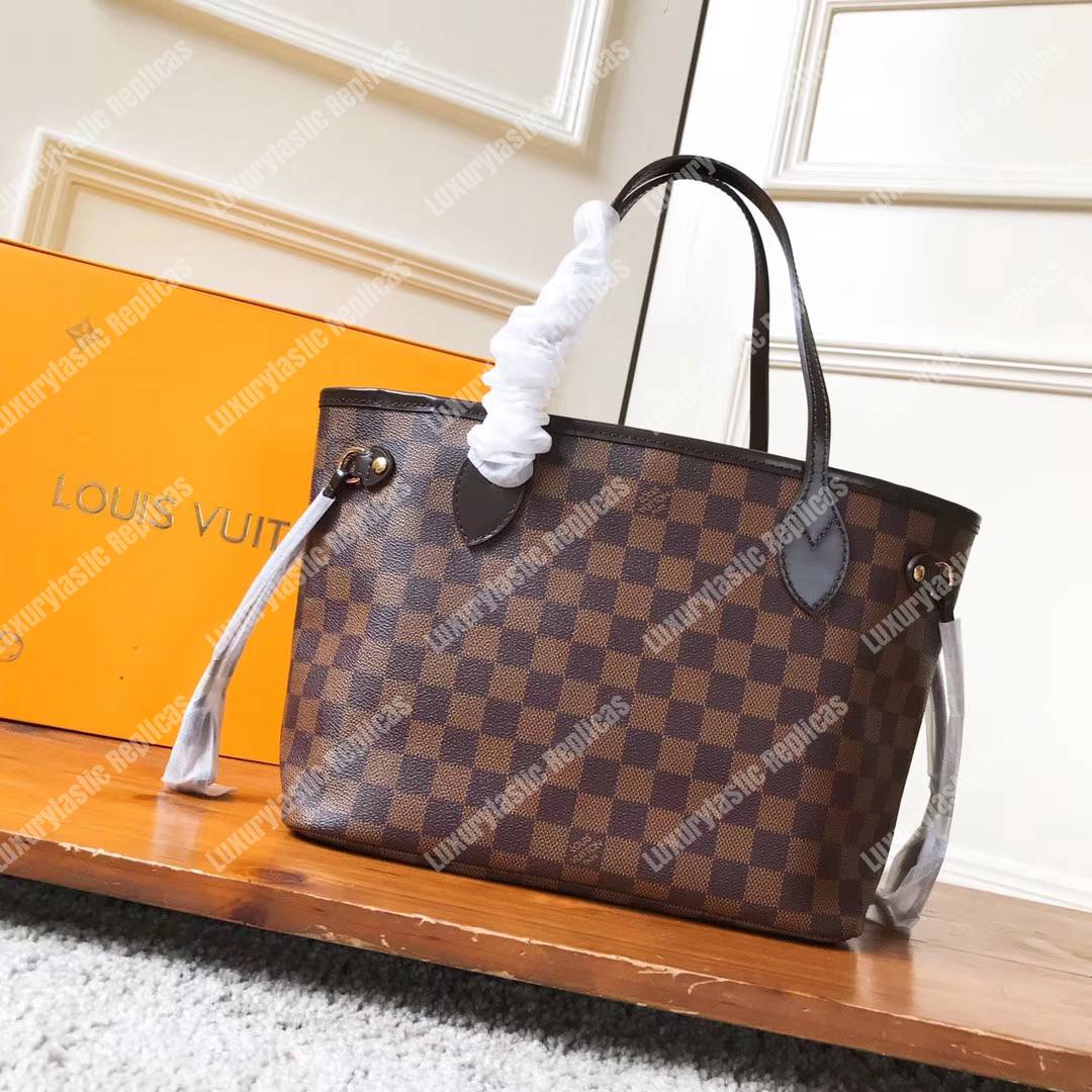 LV Neverfull PM Damier Ebene Cherise