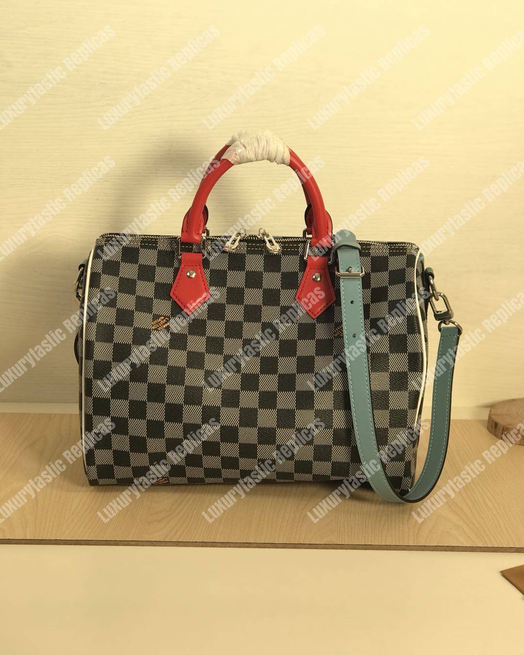 LV Speedy Bandouliere Damier 30 Black/White