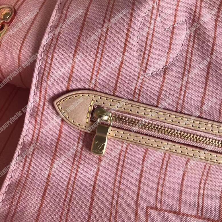 LV Neverfull GM Damier Azur Rose Ballerine