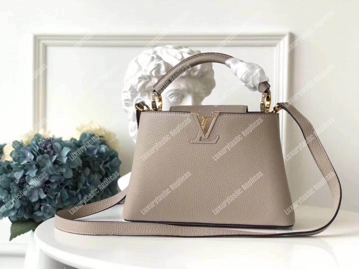 LV Capucines BB Taurillon Leather Galet