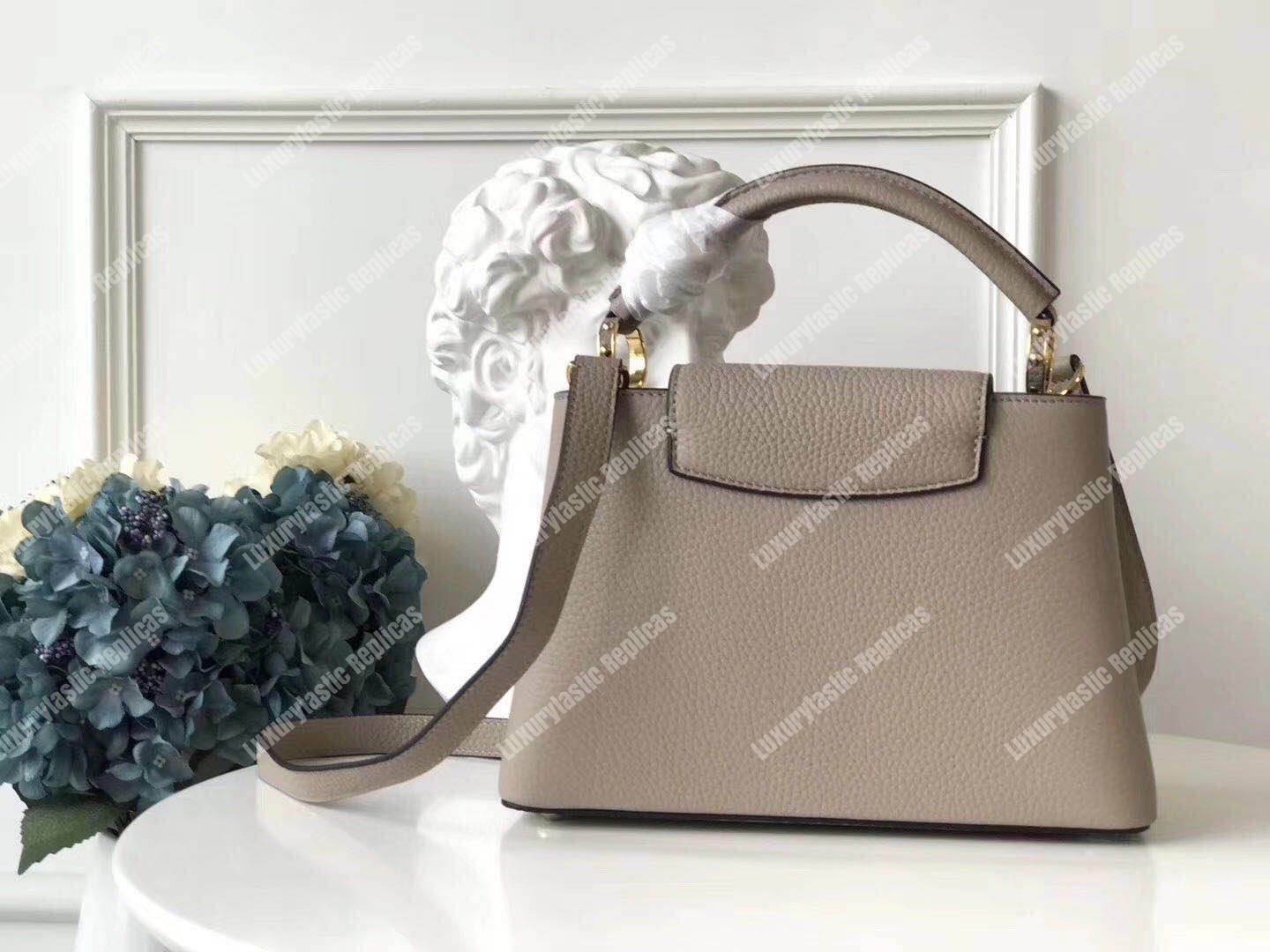 LV Capucines BB Taurillon Leather Galet