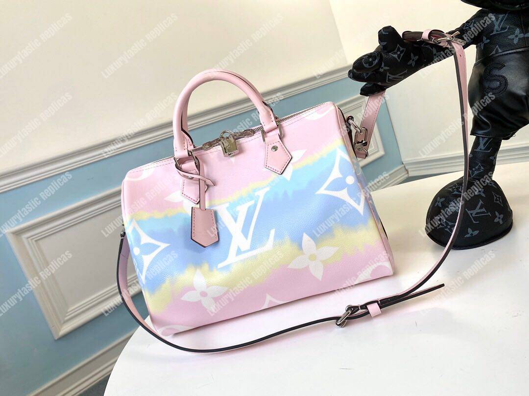 LV Escale Speedy Bandouliere 30 Pastel Pink