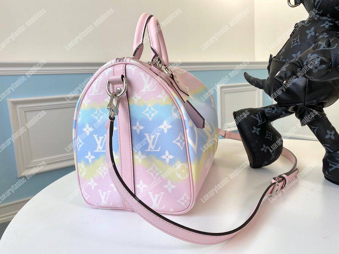 LV Escale Speedy Bandouliere 30 Pastel Pink