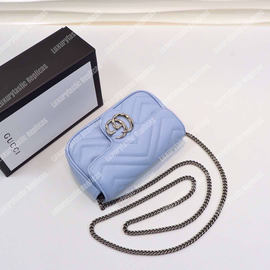 G*u*i gg marmont super mini bag pastel blue
