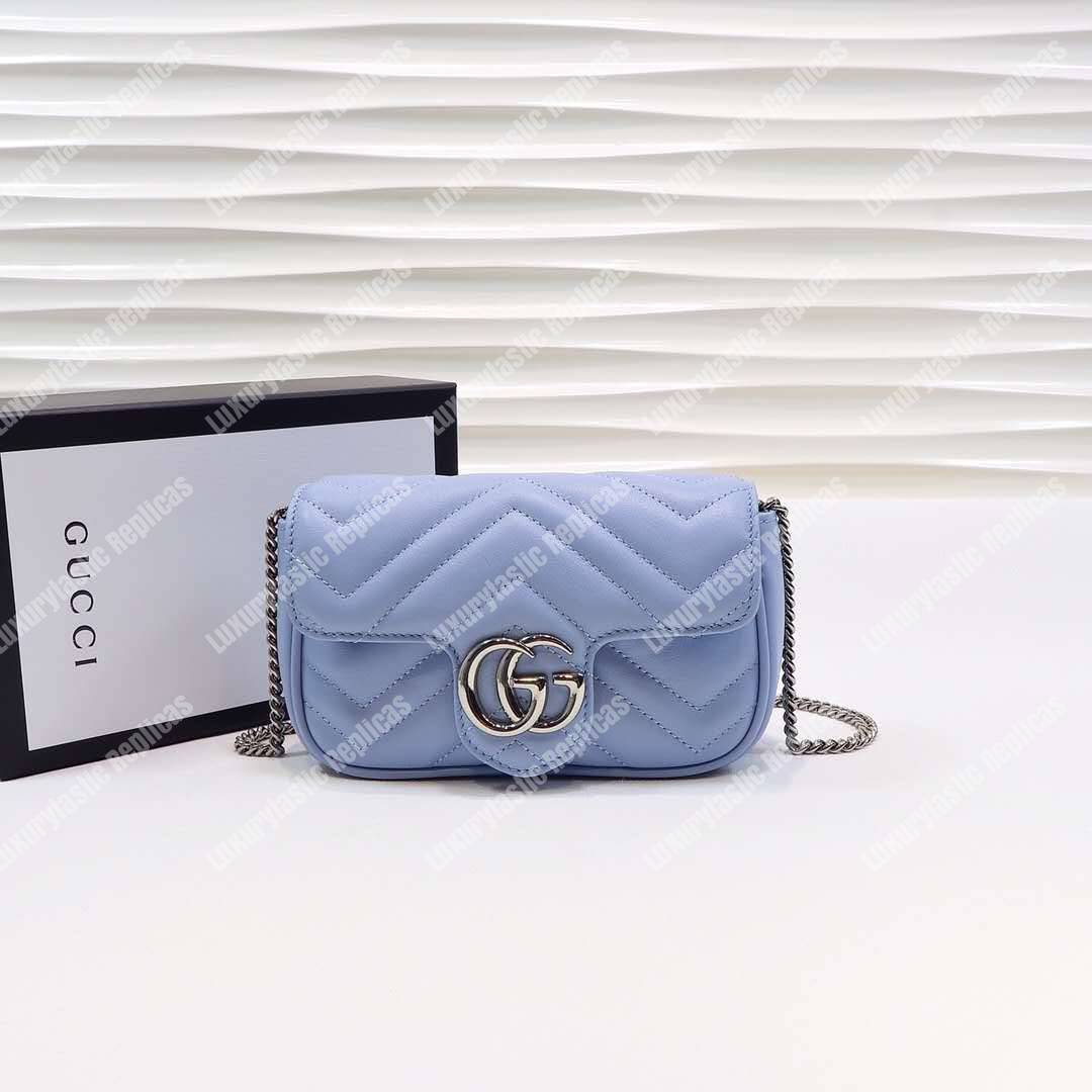 G*u*i gg marmont super mini bag pastel blue