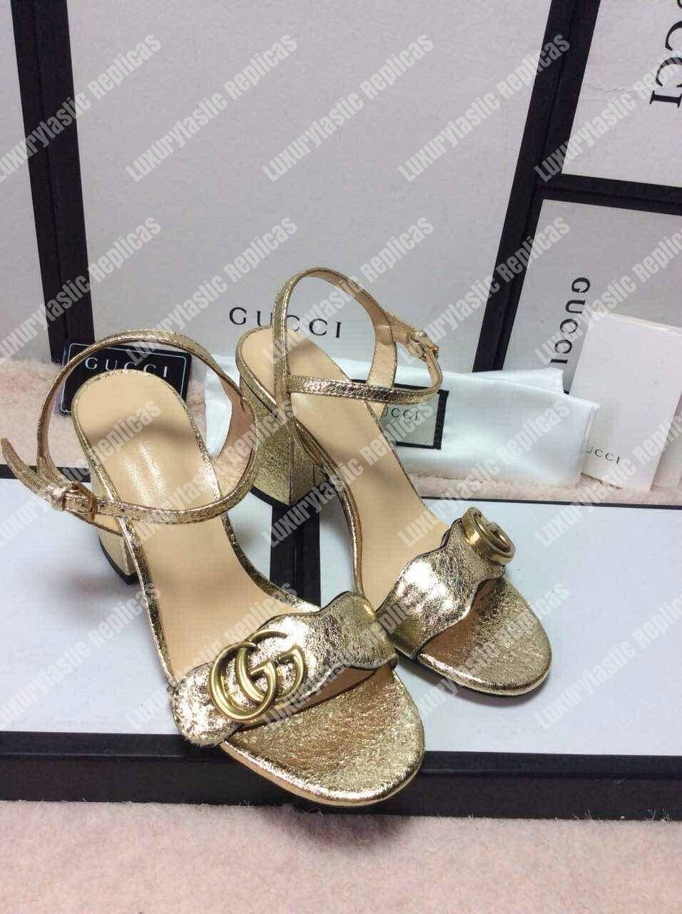 G*u*i marmont gg metallic sandals