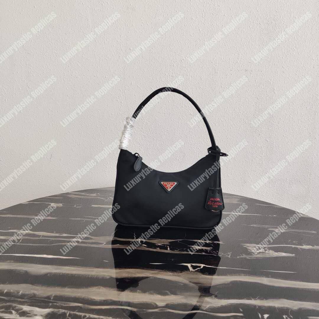 Pra*a re-edition 2000 nylon mini-bag black/red